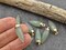 25-26mm Gold Tone Natural green Aventurine Pointed Bullet Pendant